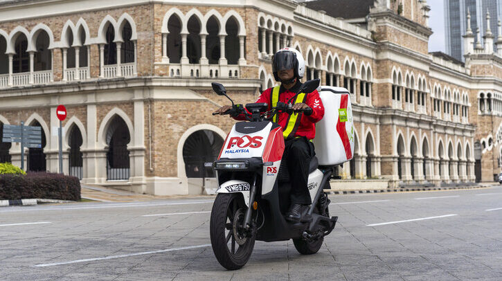 Pos Malaysia branded e-bike