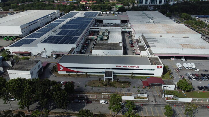 solar panel installation on Pos Malaysia roof