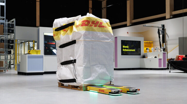 Robot operating inside DHL's new European Innovation Center